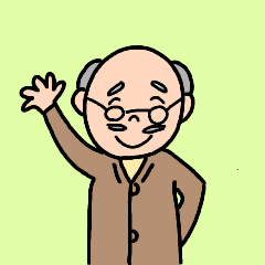 A friendly grandfather's stamp