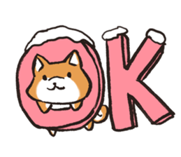 Japanese dog Shiba Inu ver.winter sticker #13872830