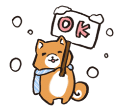Japanese dog Shiba Inu ver.winter sticker #13872831