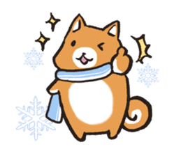 Japanese dog Shiba Inu ver.winter sticker #13872832