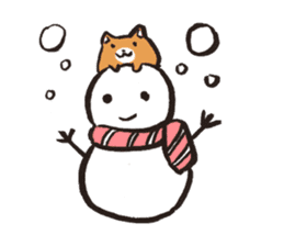 Japanese dog Shiba Inu ver.winter sticker #13872839