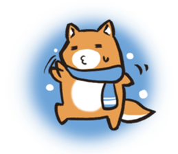 Japanese dog Shiba Inu ver.winter sticker #13872843