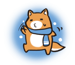 Japanese dog Shiba Inu ver.winter sticker #13872843