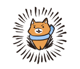 Japanese dog Shiba Inu ver.winter sticker #13872855