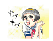 (anime) acitive girl sticker #13873541