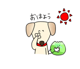 dog & cabbage sticker #13874679