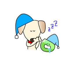 dog & cabbage sticker #13874680