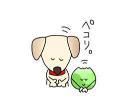 dog & cabbage sticker #13874688