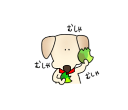 dog & cabbage sticker #13874689