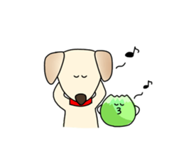 dog & cabbage sticker #13874695
