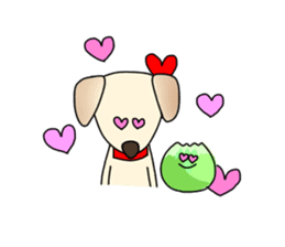 dog & cabbage sticker #13874696