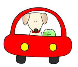 dog & cabbage sticker #13874697