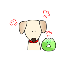 dog & cabbage sticker #13874699