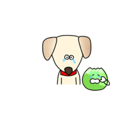 dog & cabbage sticker #13874700