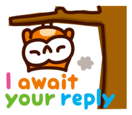 Happy OWL Hoo_4.Message_English_ver sticker #13875016