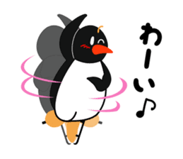 Penguin skater sticker #13875842