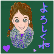 Cat and girl part 13 sticker #13876107