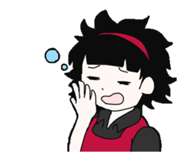 The unmanageablehair girls sticker #13876238