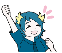 The unmanageablehair girls sticker #13876243