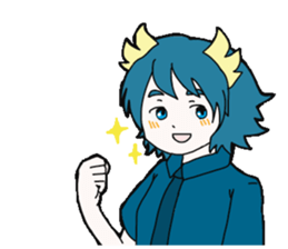 The unmanageablehair girls sticker #13876247