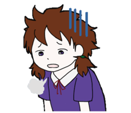 The unmanageablehair girls sticker #13876249