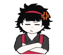 The unmanageablehair girls sticker #13876250