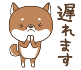 Waiting of a Shiba dog sticker #13877814