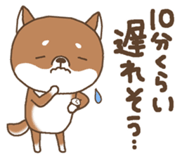 Waiting of a Shiba dog sticker #13877816