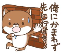 Waiting of a Shiba dog sticker #13877818