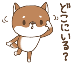 Waiting of a Shiba dog sticker #13877823