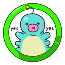 Alien worm Fatty sticker #13877840