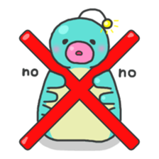 Alien worm Fatty sticker #13877841