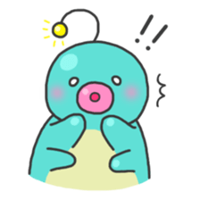 Alien worm Fatty sticker #13877846