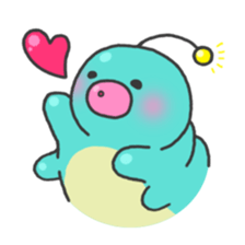 Alien worm Fatty sticker #13877852