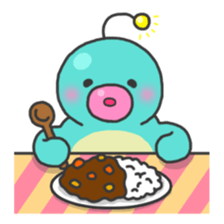 Alien worm Fatty sticker #13877862