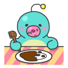 Alien worm Fatty sticker #13877863