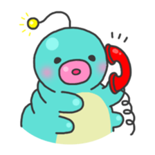 Alien worm Fatty sticker #13877865