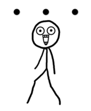 Stick Figures With Scary Face Sticker sticker #13878096