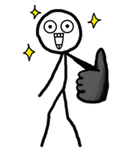 Stick Figures With Scary Face Sticker sticker #13878097