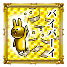 Golden Rabbit5 for rich man sticker #13879439