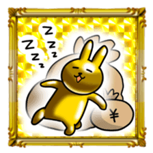 Golden Rabbit5 for rich man sticker #13879450