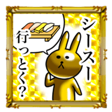 Golden Rabbit5 for rich man sticker #13879455