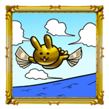 Golden Rabbit5 for rich man sticker #13879456