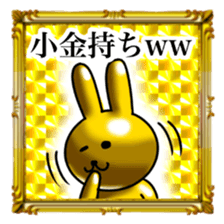 Golden Rabbit5 for rich man sticker #13879469