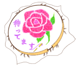 Flower motif Sticker sticker #13879920