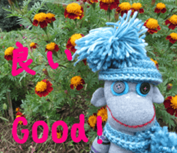 Handmade toy. English and Japanese sticker #13880198