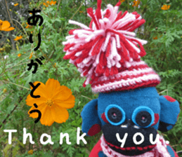 Handmade toy. English and Japanese sticker #13880202