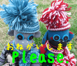 Handmade toy. English and Japanese sticker #13880209