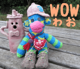 Handmade toy. English and Japanese sticker #13880211