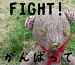 Handmade toy. English and Japanese sticker #13880217